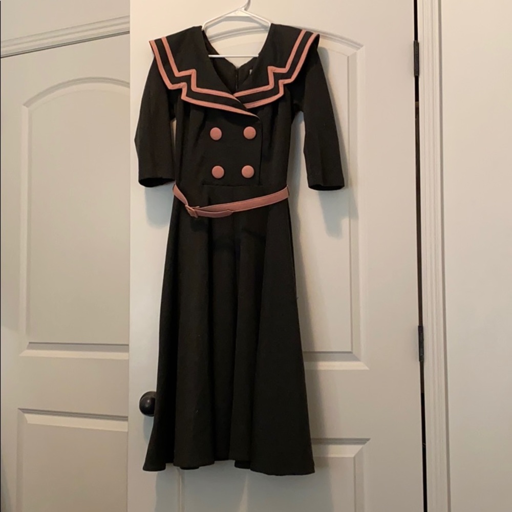 Bettie Page 50s Inspired Sailor Swing Dress